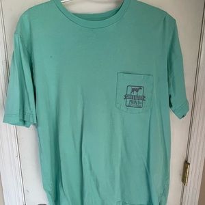 Teal southern point short sleeve shirt